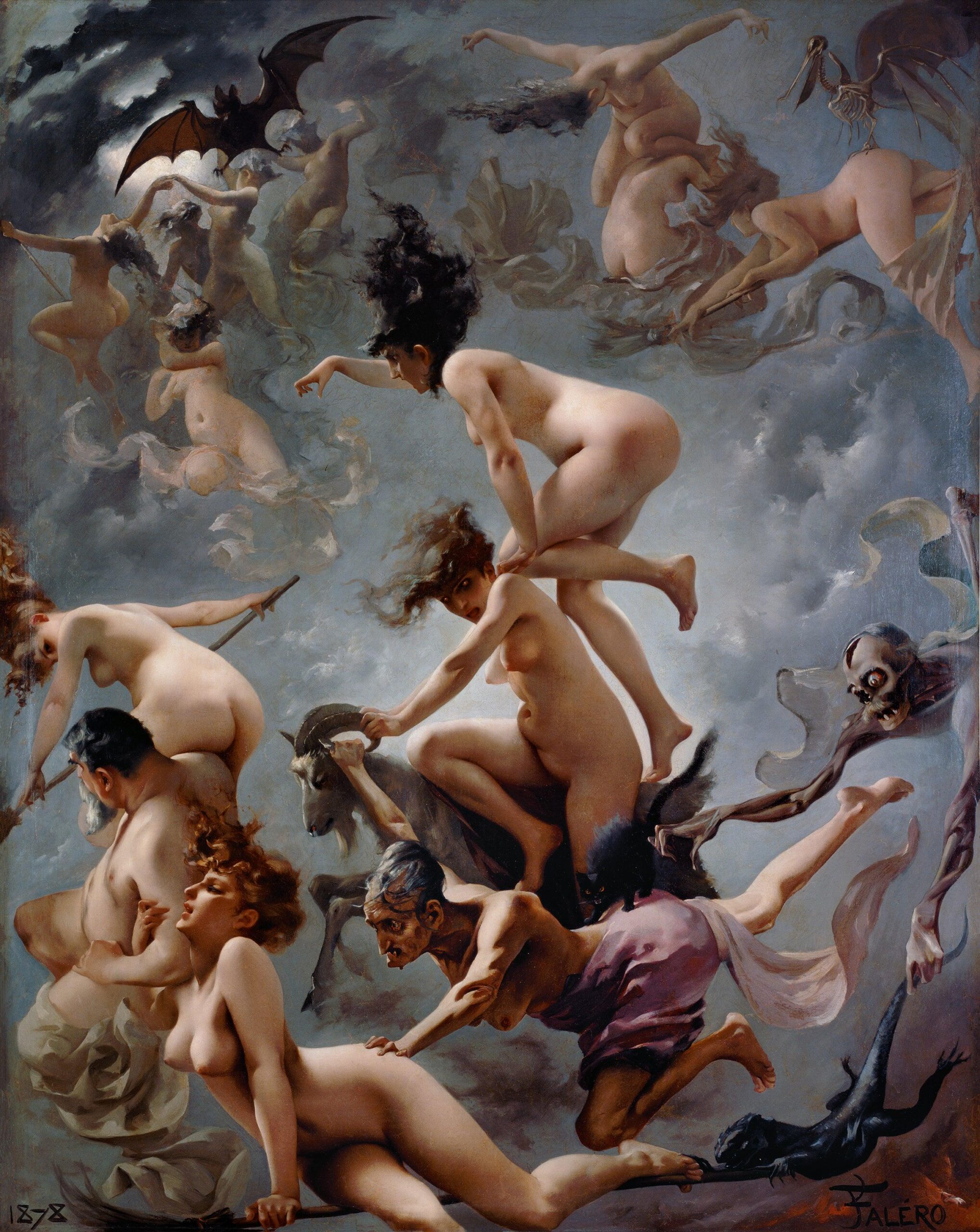 Witches going to their Sabbath Luis Ricardo Falero - Witches going to their Sabbath (1878)